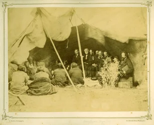 Commissari in consiglio con gli Arapaho e i Cheyenne, 1868